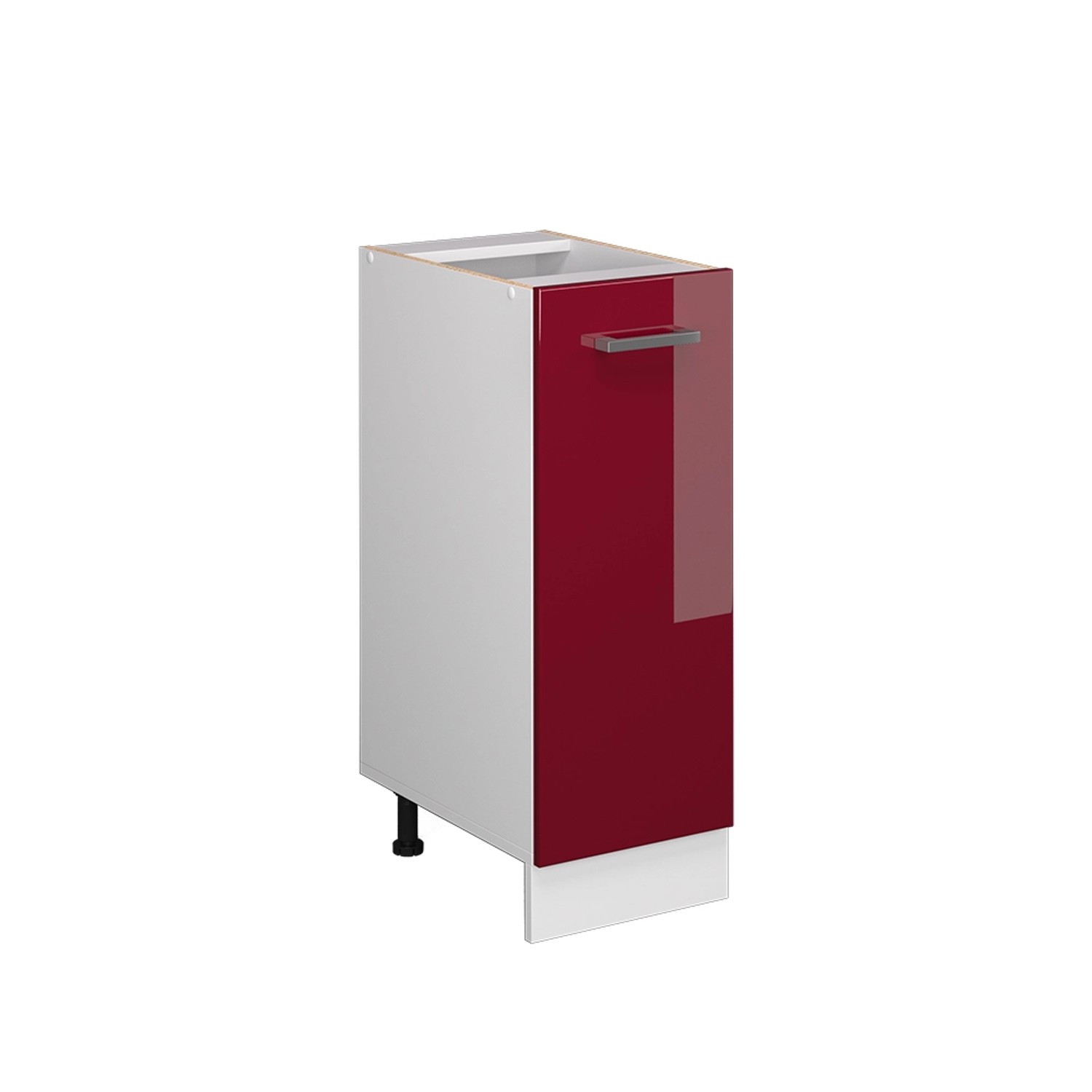 Vicco Apothekerschrank R-Line Bordeaux Hochglanz/Weiß 30 cm ohne Arbeitsplatte