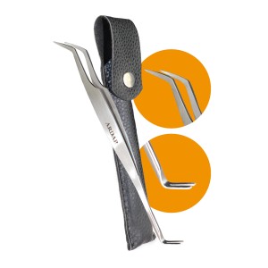Ardap Zeckenzange aus Edelstahl im Etui zur einfachen Zeckenentfernung bei Mensch und Tier.