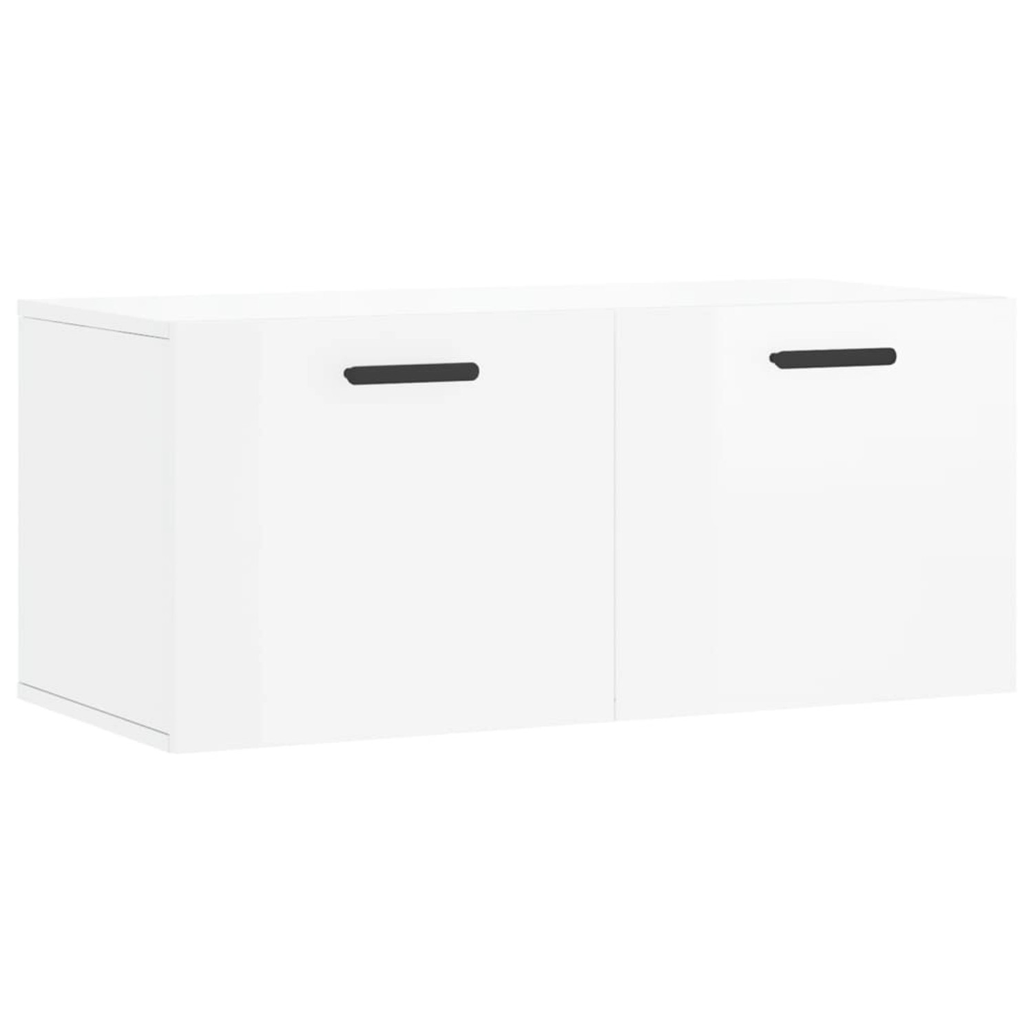 vidaXL Wandschrank Hochglanz-Weiß 80x36,5x35 cm Holzwerkstoff Modell 3 günstig online kaufen