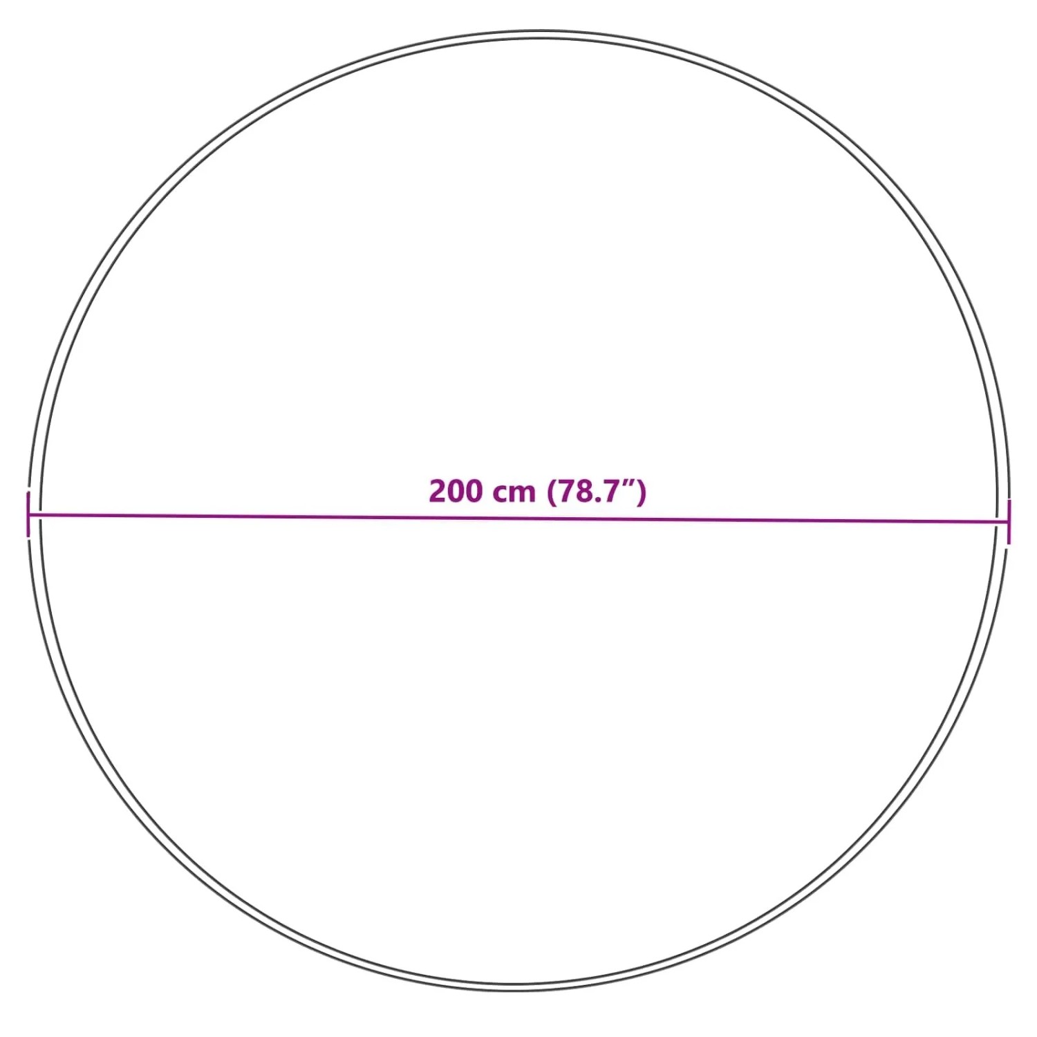 vidaXL Kunstschaffell Teppich Tafalla Grau Ø 200 cm Polyester 42021539_10