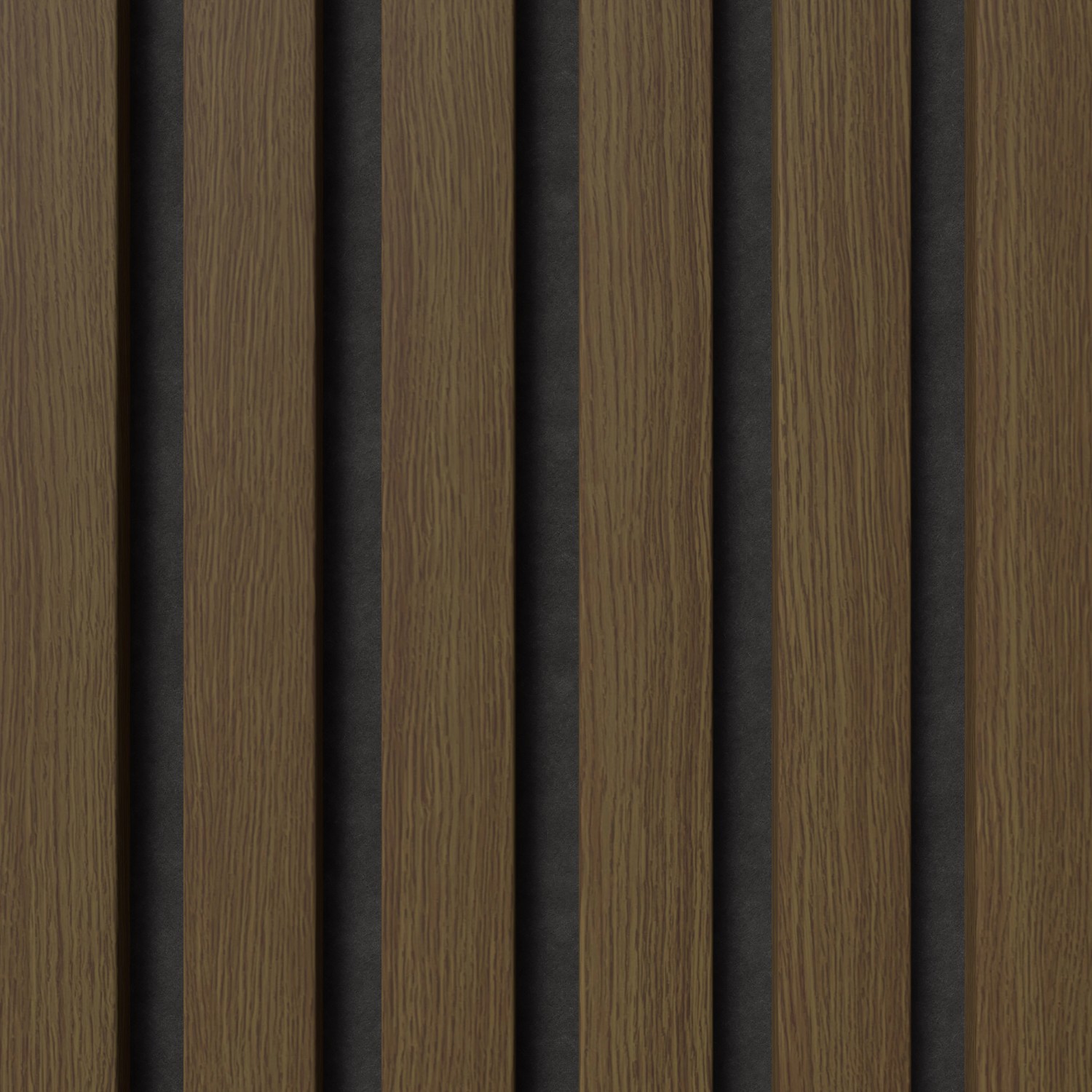 Akustikpaneel Foliert Eiche Dunkel Filz Schwarz 32 cm x 240 cm 2 Stück FSC®