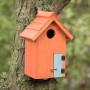 Relaxdays Nistkasten Holz Orange Abschließbar 24,5 cm x 17 cm x 12 cm 0,5 kg_2