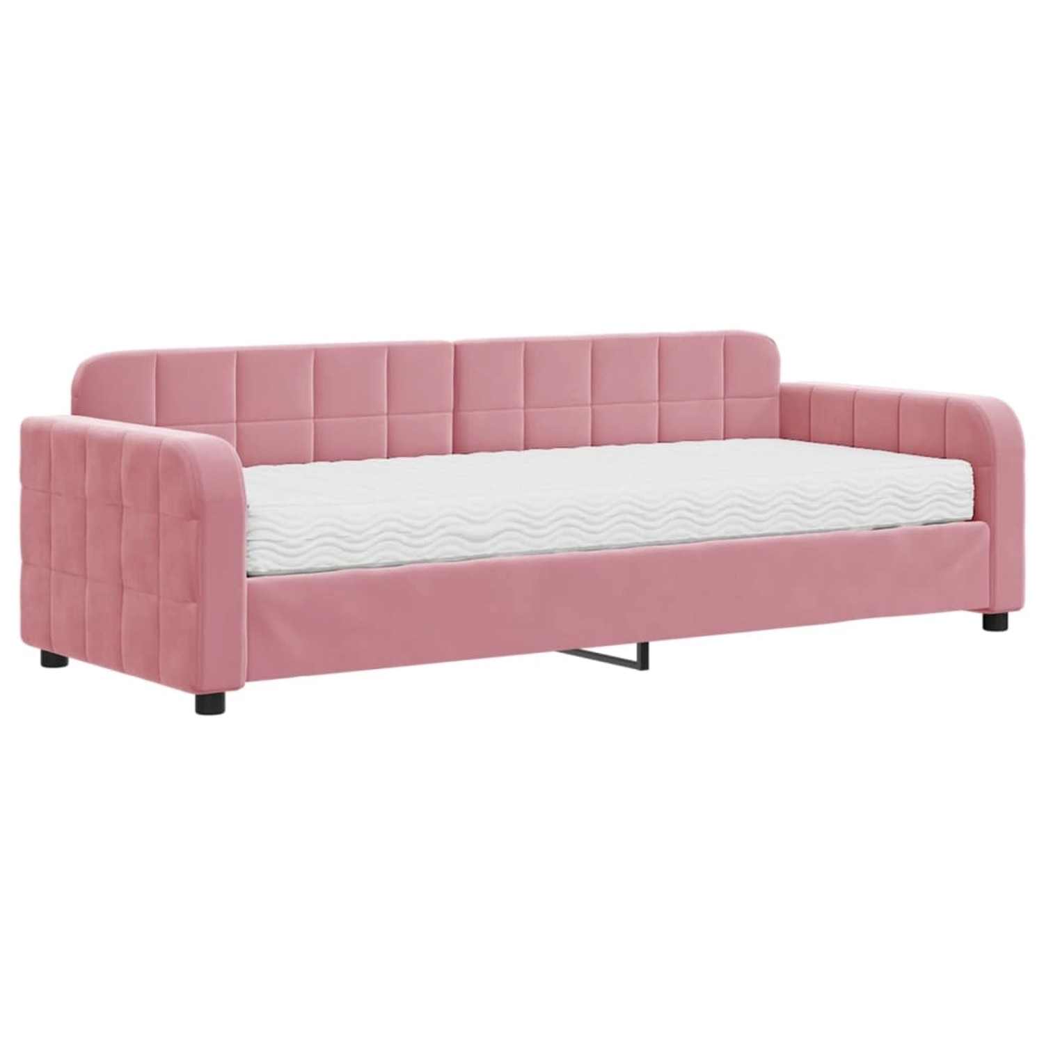 Thumbnail - vidaXL Tagesbett mit Matratze Rosa 80x200 cm Samt1843888