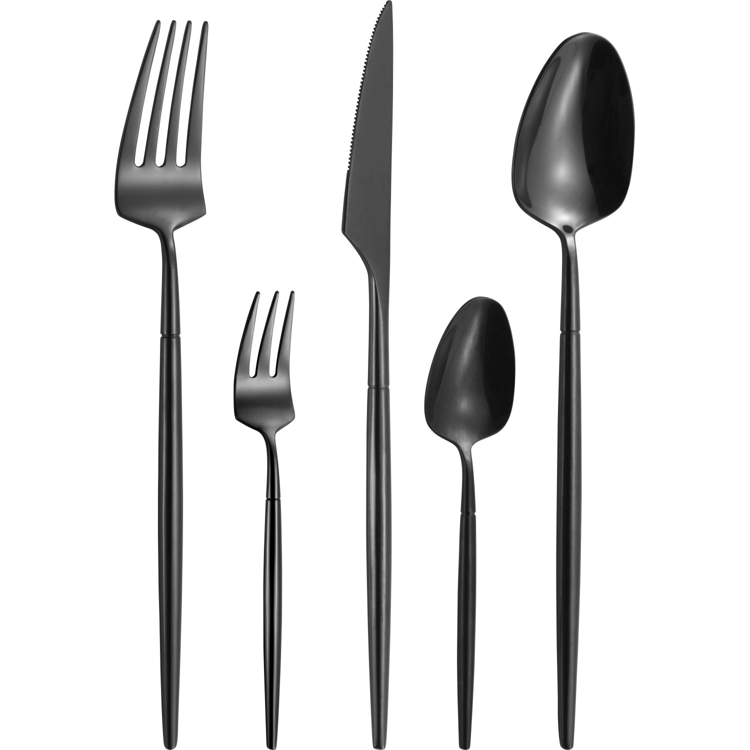 Premium Living Besteckset Elegance Schwarz, 20-teilig
