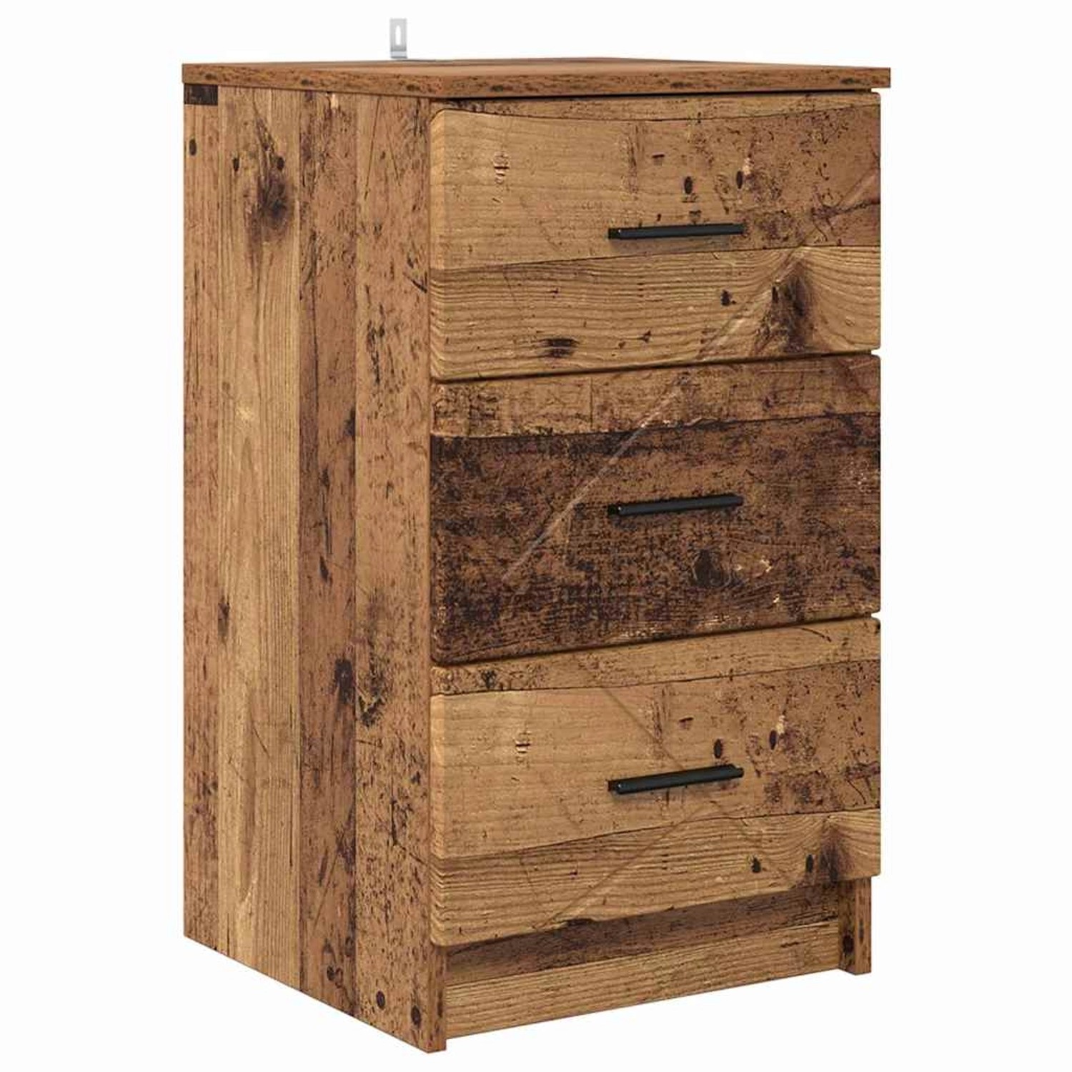 vidaXL Nachttisch mit Schubladen Altholz 38 x 38 x 66 cm Holzwerkstoff 8833 günstig online kaufen