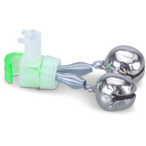 Westline Doppel-Rutenglocke Fluo, 2 Stück, mit Knicklichthalter für Angelruten.