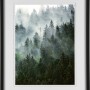 Schwarzer MDF-Bilderrahmen (40x50 cm) mit Waldmotiv, passend für Fotos und Kunstdrucke.
