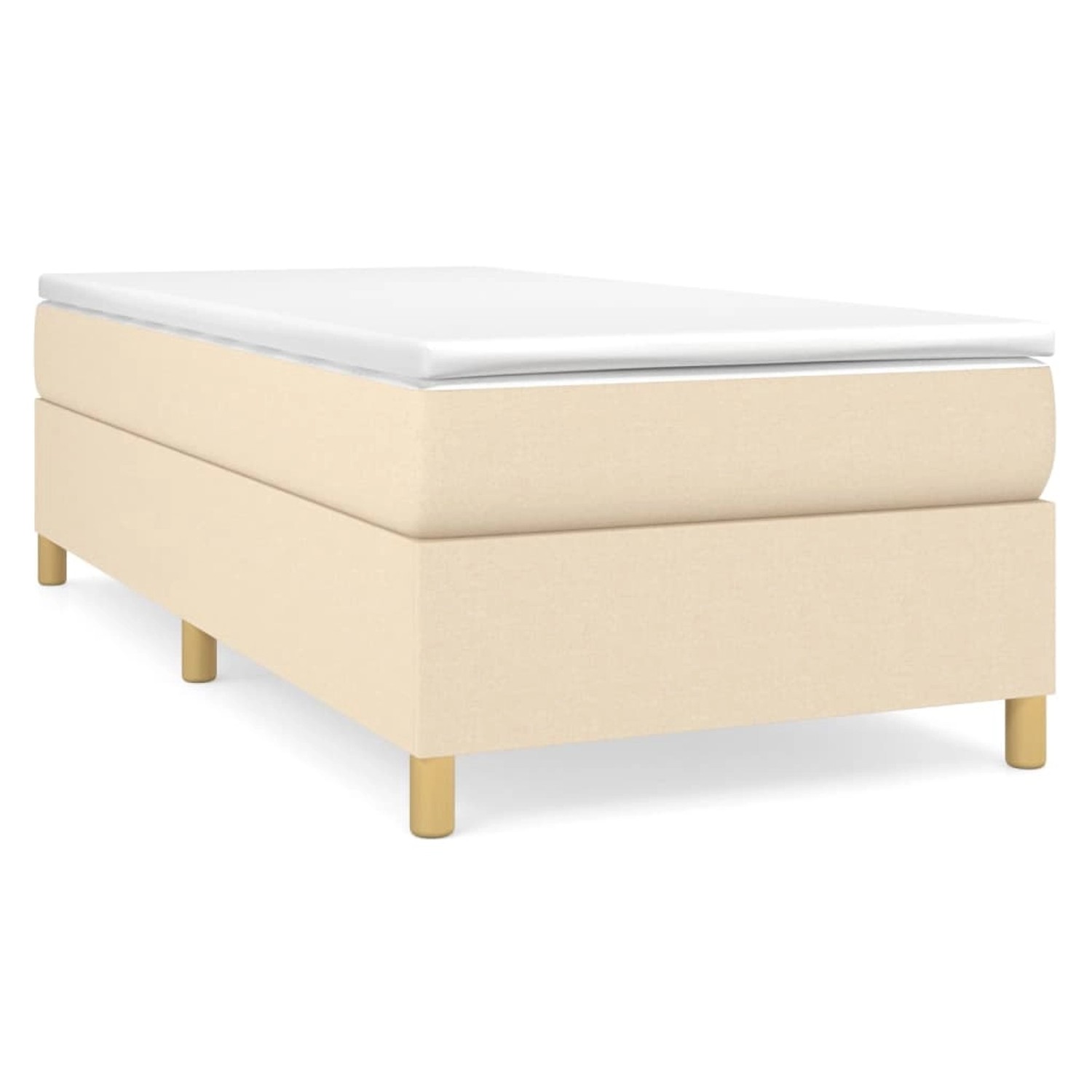 vidaXL Boxspringbett Creme 90x190 cm Stoff1346951