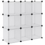 vidaXL Aufbewahrungswürfel-Organizer mit 9 Würfeln und Türen Transparent PP 340557_6