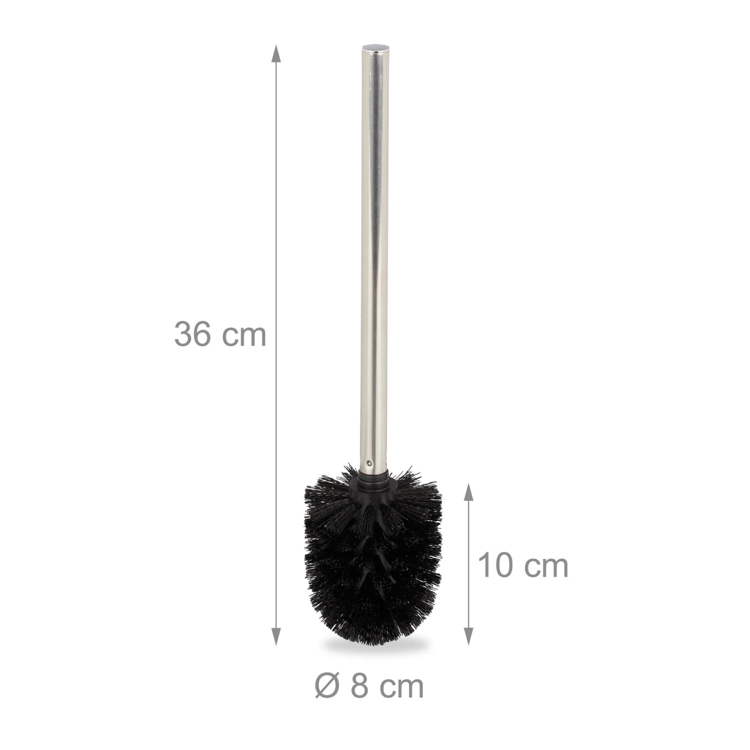 Relaxdays Toilettenbürsten 2er Set Kunststoff Metall Schwarz Abnehmbar 36 cm x 8 cm 90 g_4