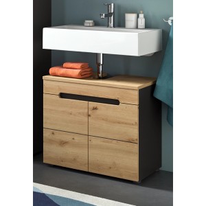 Inn.Furn Waschbeckenunterschrank in Eiche und Grau 63 cm Cooper