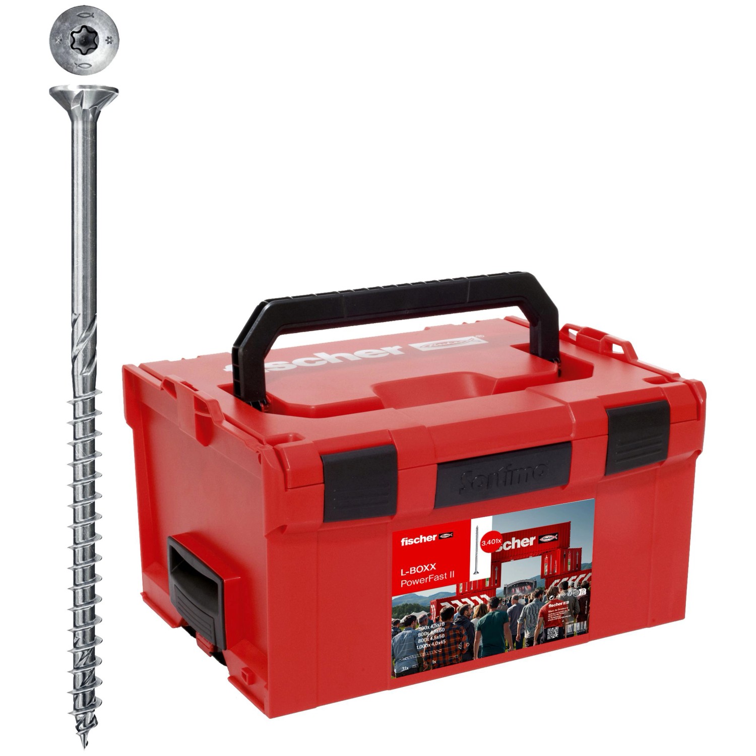 Fischer Schrauben-Box PowerFast II L-Boxx 3400 Stück
