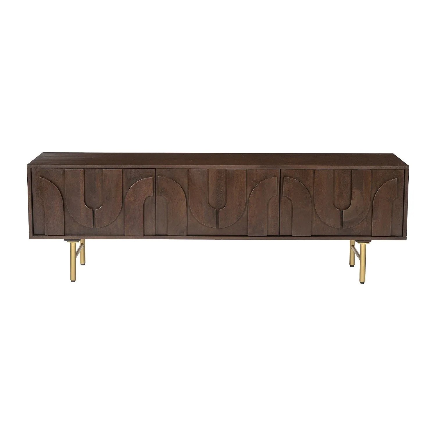 Vente-unique Tv-Board Mizoram Naturfarben Dunkel 160 cm