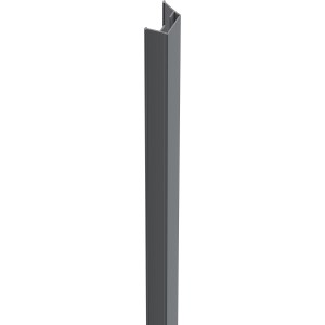 ZacAlu Nutabdeckleiste, anthrazit, 190 cm, für Aluminium-Zaunpfosten. Zubehör für Zaunbau.