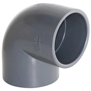 Summer Fun PVC Winkel 90° für Pool Verrohrung, grau.