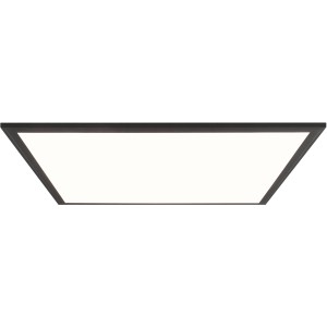 Schwarzes LED-Panel Abie 60x60 cm mit RGB-Farbsteuerung für die Deckenmontage.
