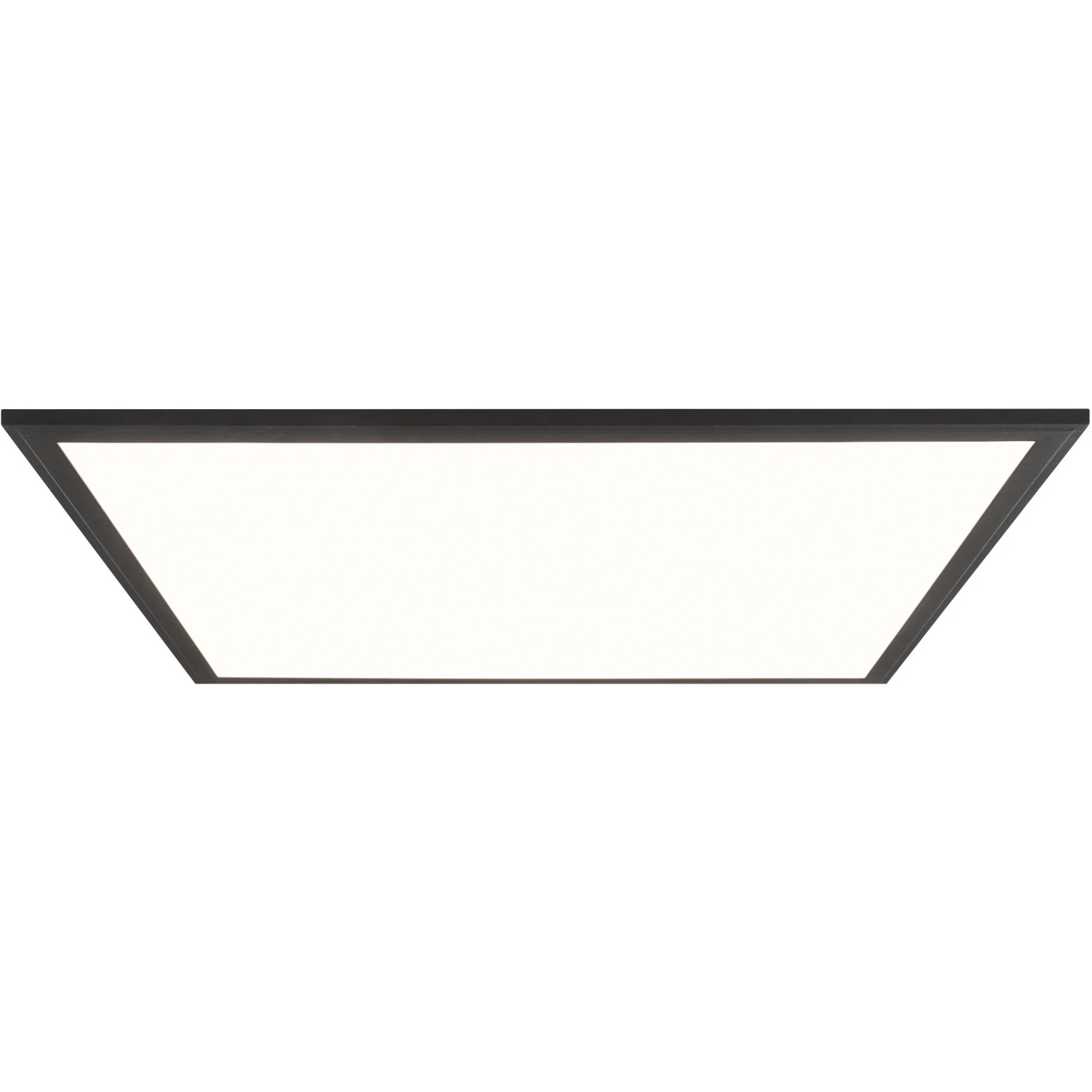 Schwarzes LED-Panel Abie 60x60 cm mit RGB-Farbsteuerung für die Deckenmontage.