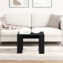 vidaXL Couchtisch Schwarz Eichen-Optik aus Holzwerkstoff, quadratisch, im Wohnzimmer vor weißem Sofa.