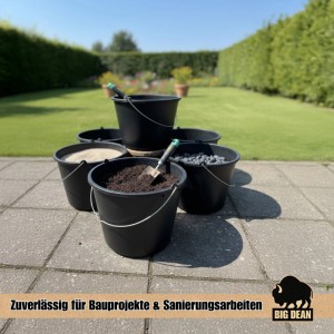 BigDean 10 Stück Baueimer 12 Liter Mit Skala Made In Europe