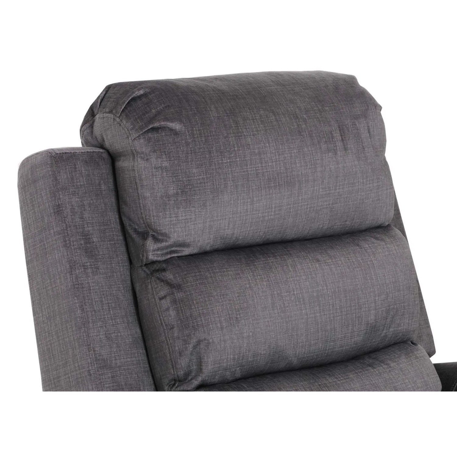 Berlinlodge Massage-Fernsehsessel HxBxT 138x86x168 cm Sitzhöhe 49 cm Liegefunktion Aufstehhilfe Heizfunktion Stoff  Chenille Dunkelgrau Massagesessel_7