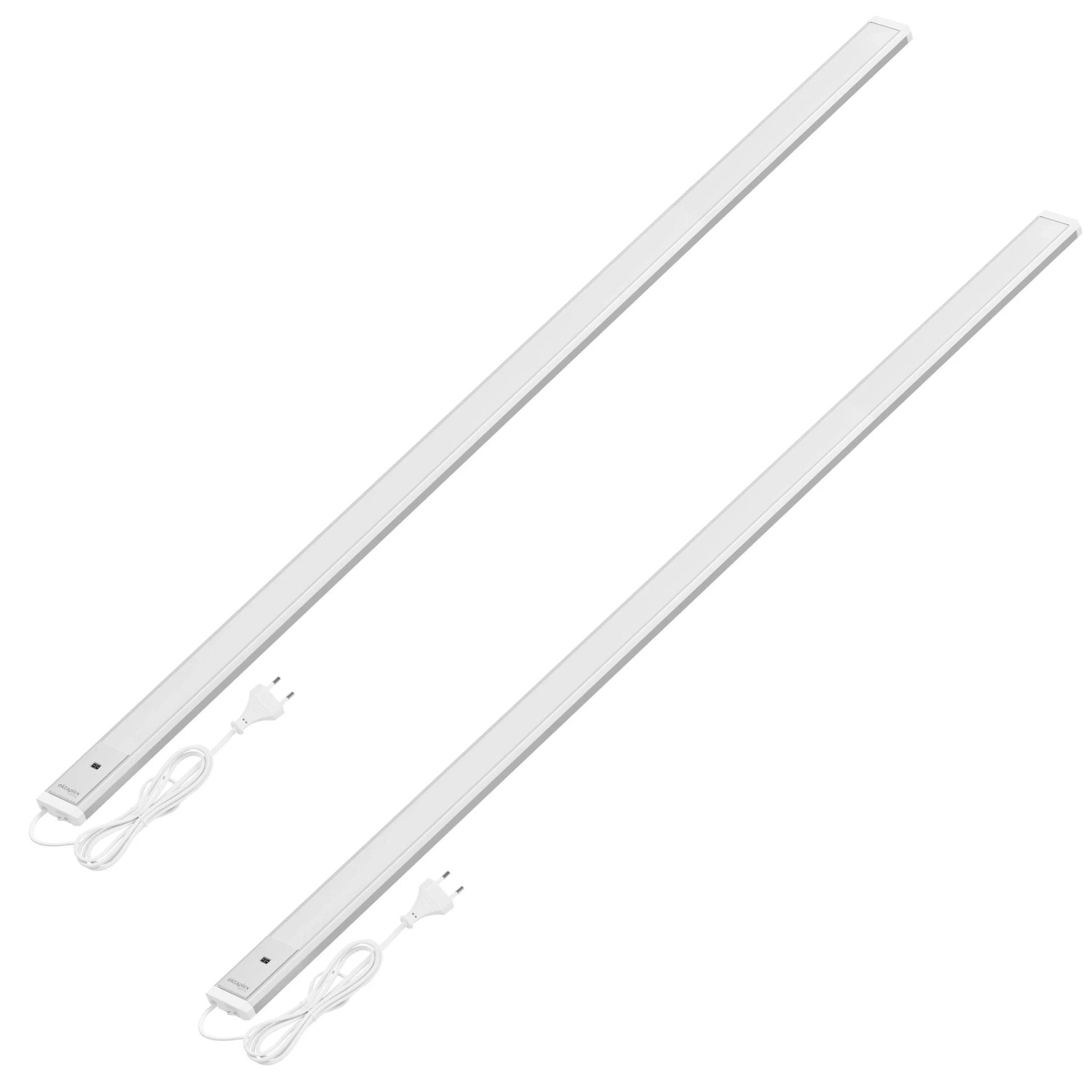 Oktaplex Riva Motion 2er Set Küchen-Unterbauleuchte LED mit Sensor-Schalter Dimmbar 117,5 cm 10W Neutralweiß 4000K Flach