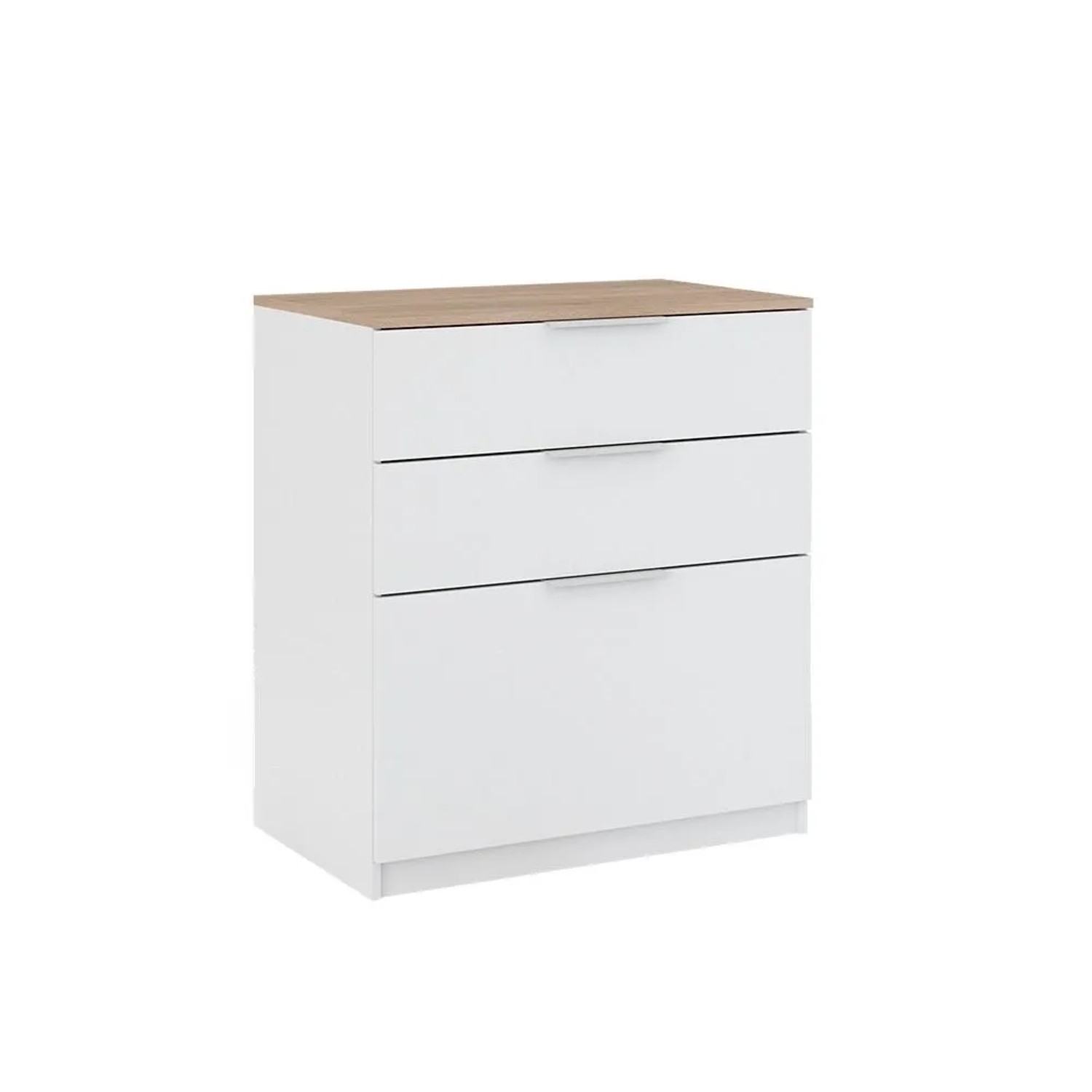 Vicco Kommode Betti Weiß Sonoma 50 x 90 mit 3 Schubladen Art Nr 41509