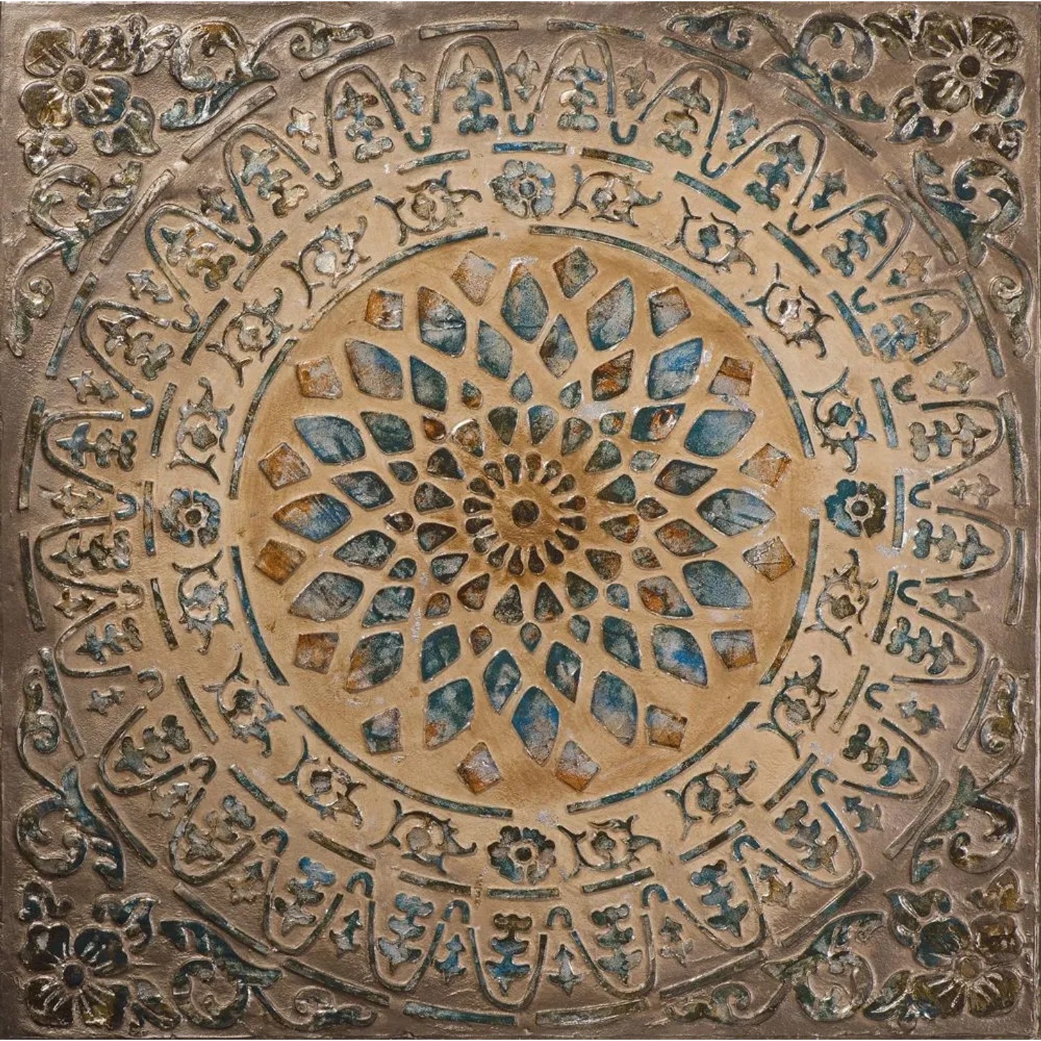 Art Universe Leinwandbild Mandala Oriental 100 x 100 cm