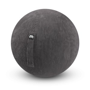 Anthrazitfarbener mokebo Sitzball aus Cord, ergonomisch für Büro und Sport.