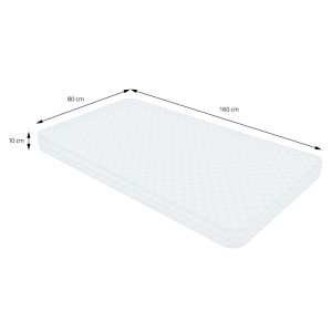 Weiße Matratze 80x160 cm für ML-Design Hausbett, geeignet für Kinderbetten.