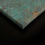Bricoflor Patina Bild, 120x80 cm, Leinwand in Rost-Optik Türkis/Kupfer, Wanddeko für Bad & Küche.