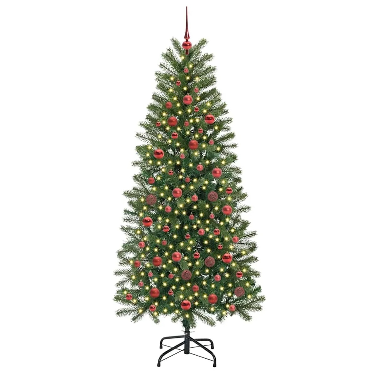 vidaXL Künstlicher Weihnachtsbaum mit 300 LEDs Grün 180 cm PE und PVC 3397354