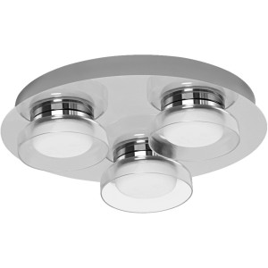 Runde Ledvance Smart+ WiFi Bad-Wandleuchte Orbis, chromfarben, 30 cm, tunable white.