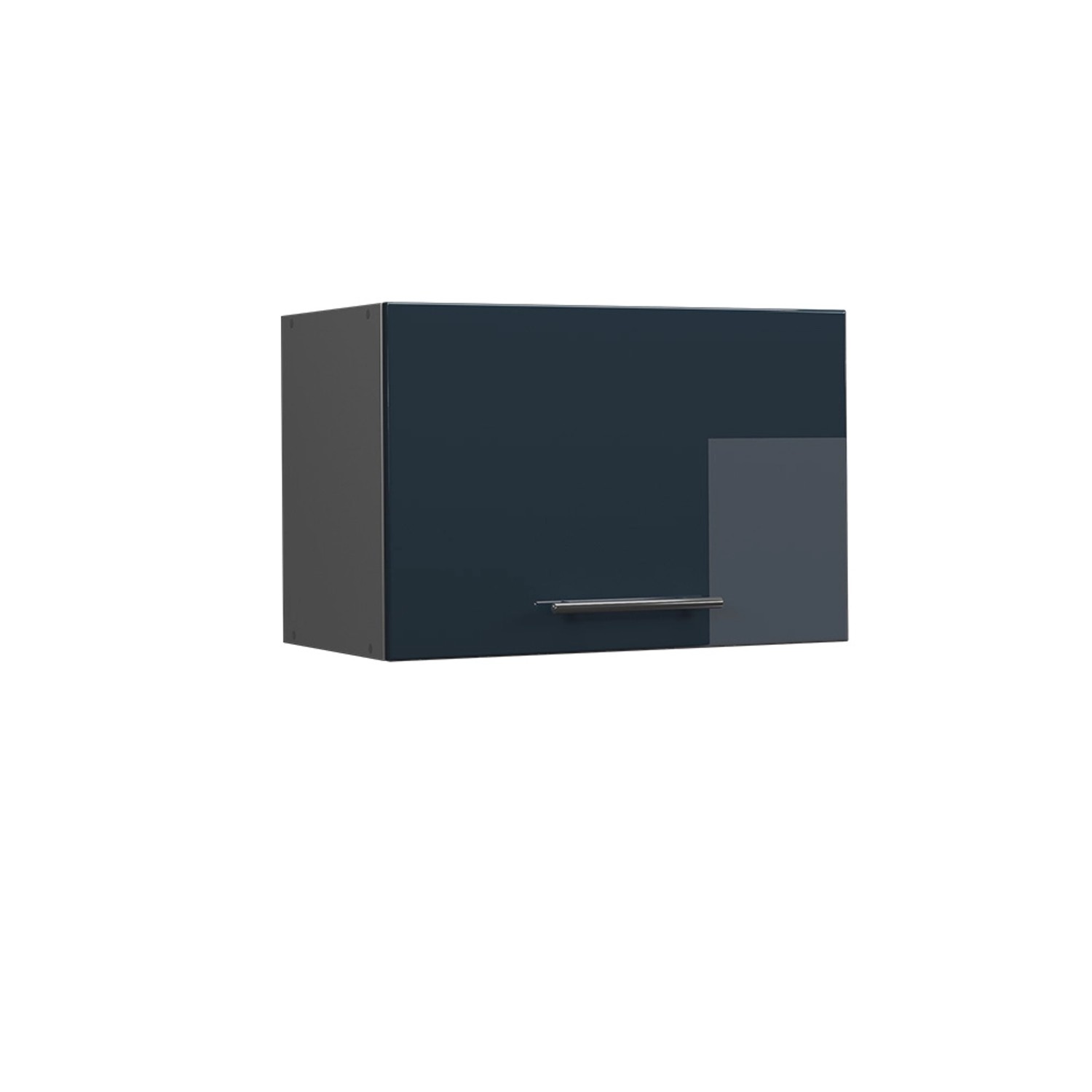 Thumbnail - Vicco Hängeschrank Fame-Line Dunkelblau Hochglanz/Anthrazit 60 cm Flach