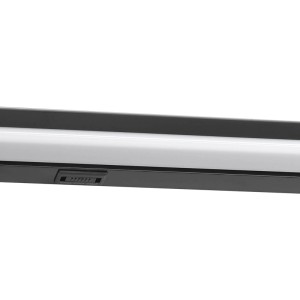 Schwarze Eglo LED-Unterbauleuchte Russcallo, 87 cm, mit weißem Diffusor und integriertem CCT-Schalter.