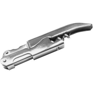 Fackelmann Korkenzieher Doublepull, 12 cm, aus Edelstahl, mit Flaschenöffner und Folienschneider.