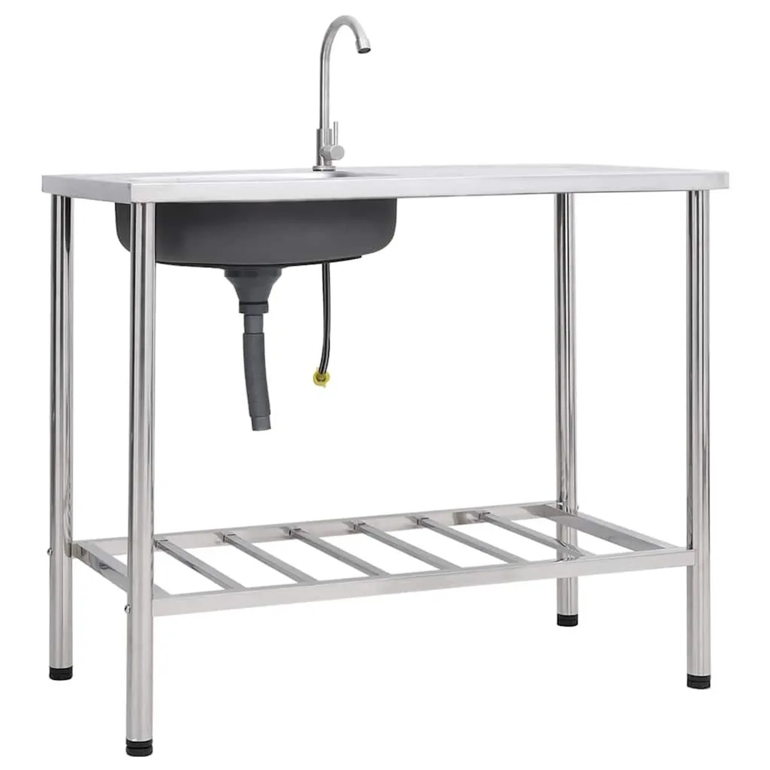 vidaXL Camping-Spüle mit Wasserhahn Edelstahl 151214