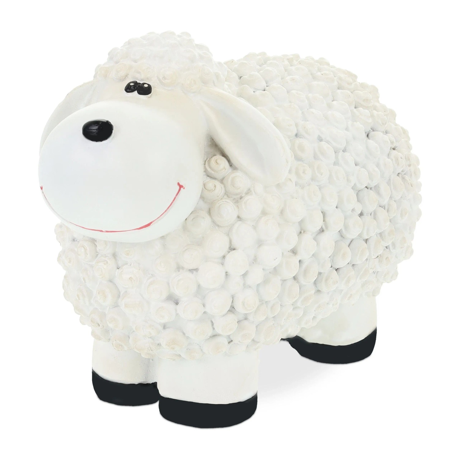 Relaxdays Gartenfigur Schaf Polyresin Weiß Wetterfest 16 cm x 21 cm x 12,5 cm 0,8 kg