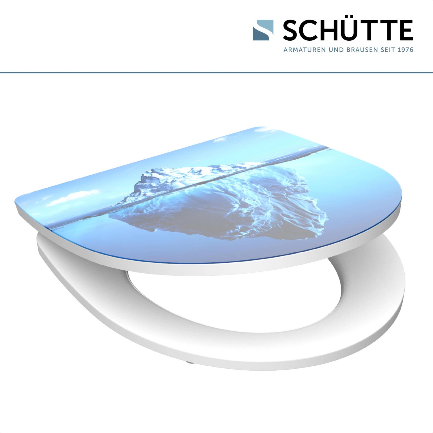Schütte WC-Sitz Iceberg Duroplast mit Absenkautomatik & Schnellverschluss