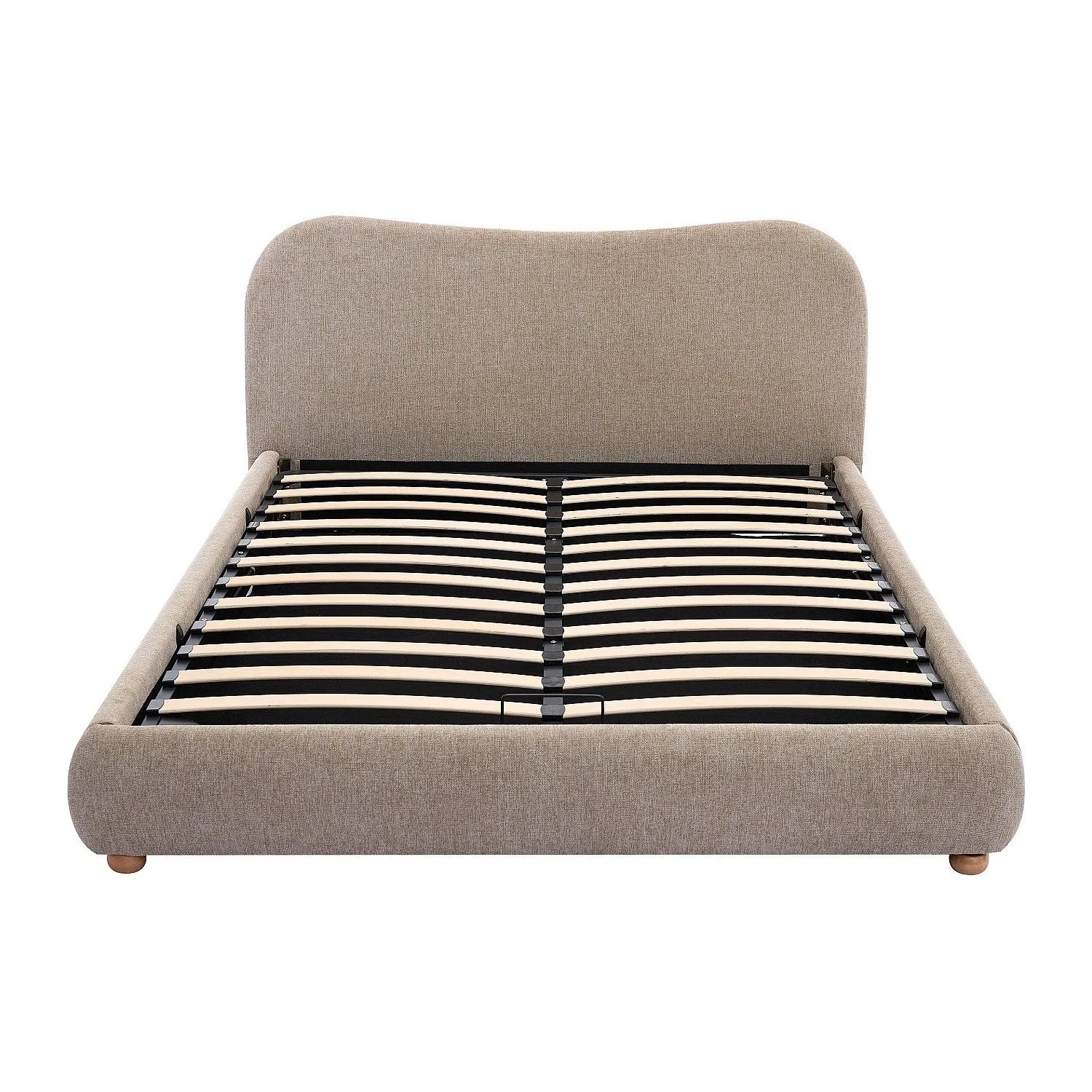 Vente-unique Bett Mit Bettkasten Vanari Taupe 161 cm