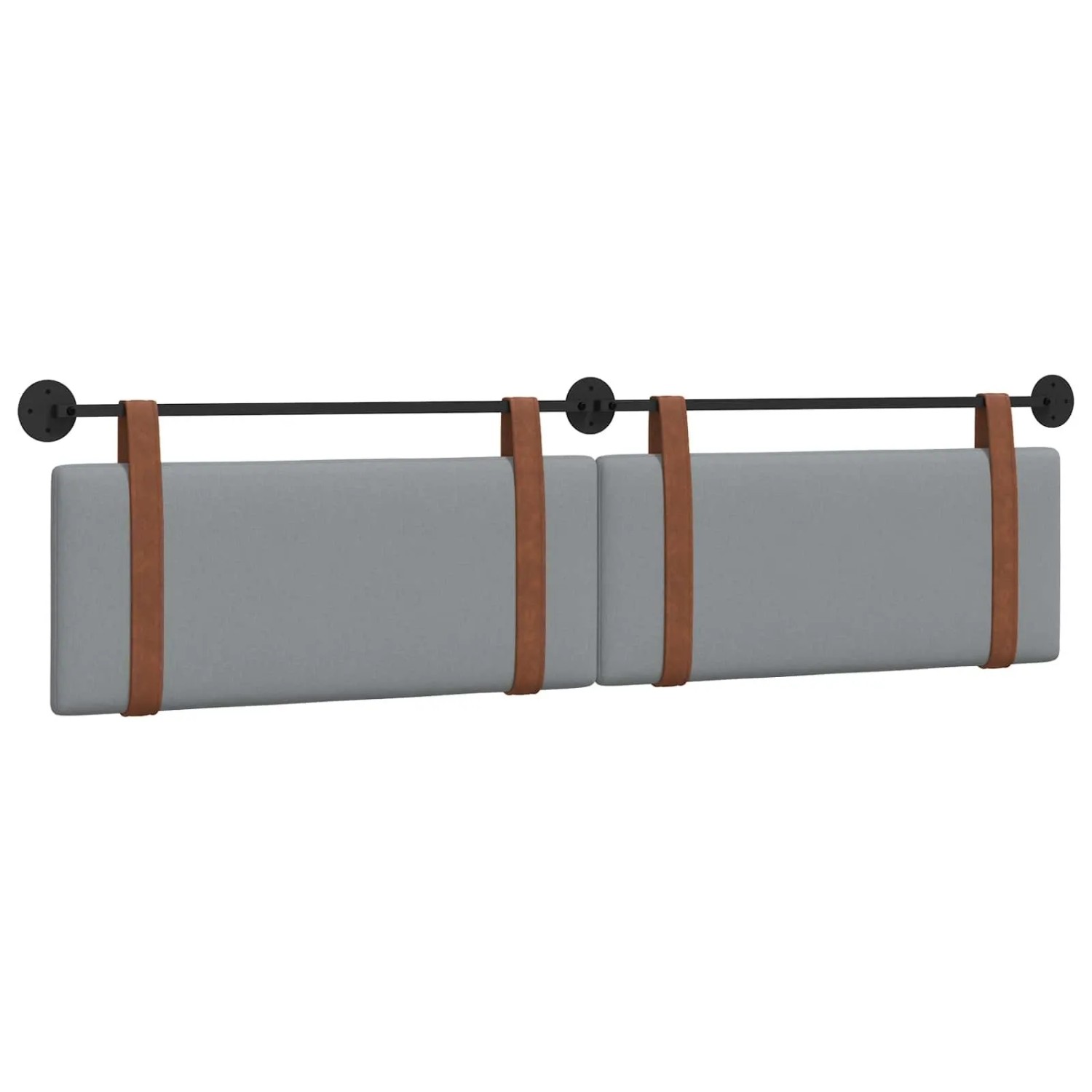 vidaXL Hängevorderseite Uni Hellgrau 210 x 55 x 5 cm Antikes PU 42031543