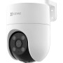 Weiße Ezviz H8C 2K Outdoor-Kamera zur Videoüberwachung mit Wandhalterung.