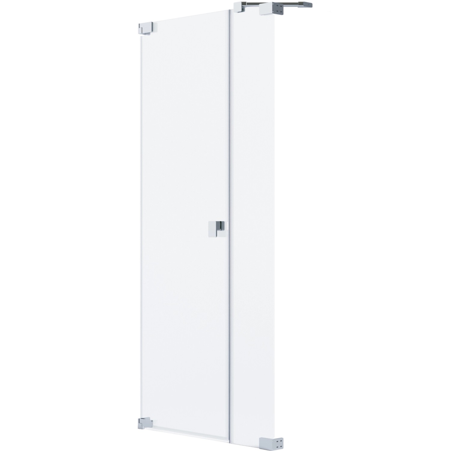 Thumbnail - Schöner Wohnen Dusch-Nischentür mit Festteil in Flucht Chromglänzend 90x200 cm