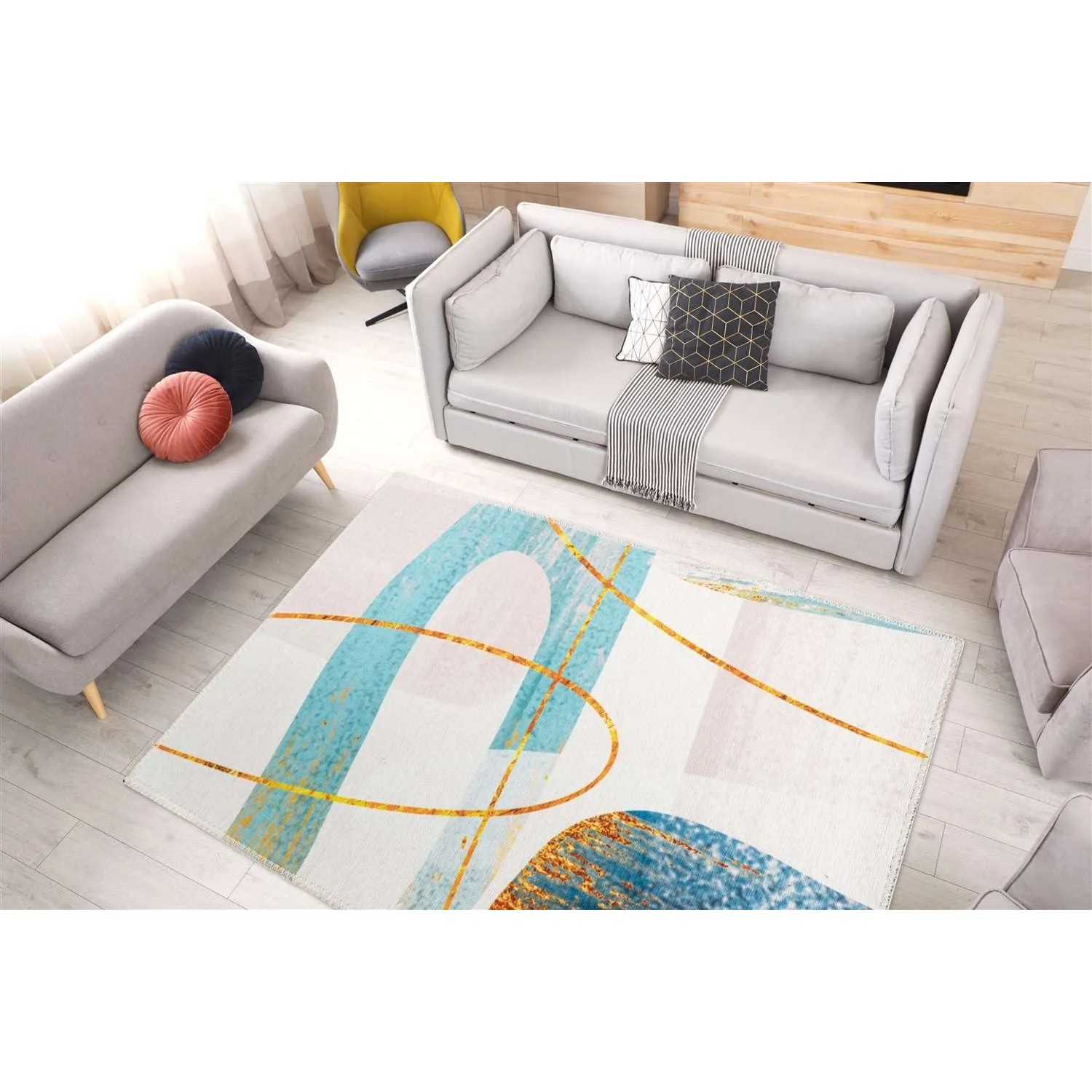Teppich, Homtex, 80 X 150 Cm, Wunderschöne Kurzflo Produktbild-Vorschau 6