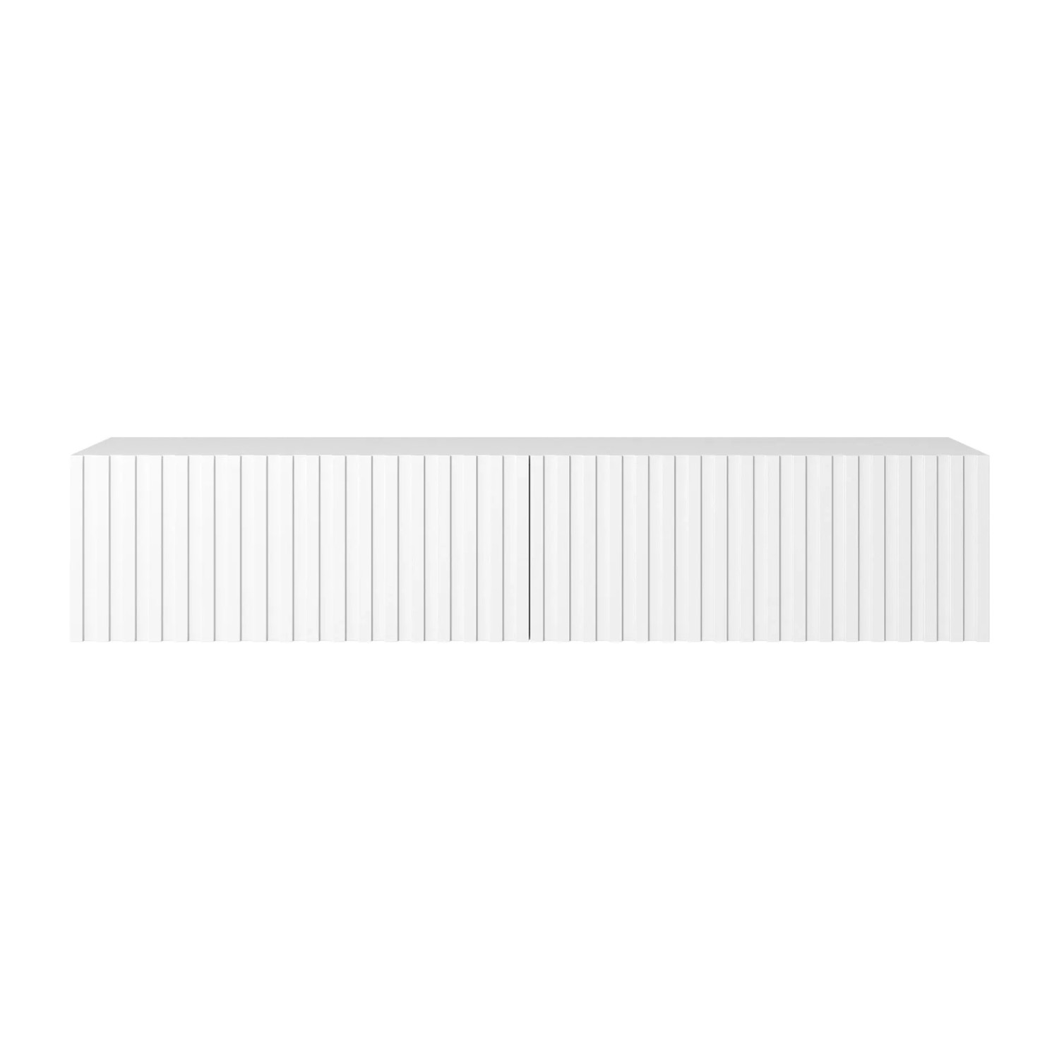 Selsey TV-Lowboard Telire In Weiß mit Lamellenfront mit 138,6 cm
