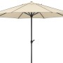 Schneider Marktschirm Adria, Ø 350 cm, naturfarben, mit Kurbelmechanik zum Öffnen.