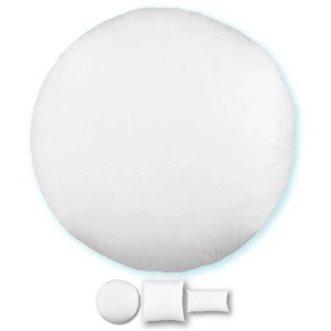 Arsvita Kissenfüllung, 50 cm, rund, Premium Polyester, weiß. Ideal für Sitzkissen & Gartenstuhlauflagen.
