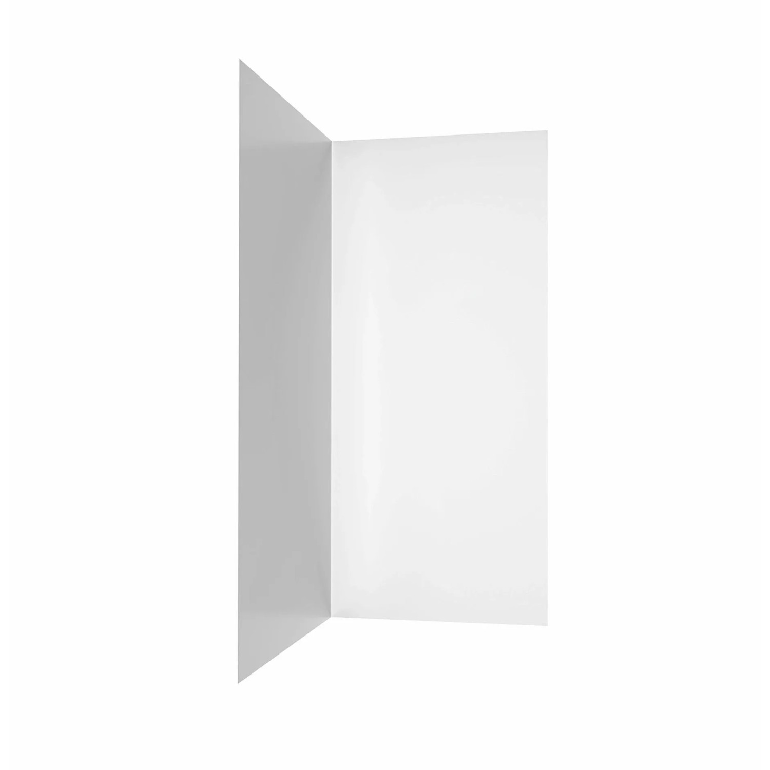 Duschparadies 120 x 90 x 210cm Duschrückwand Duschrückwände Wandverkleidung Premium Aluverbundplatte 3mm Fliesenersatz Matt Weiß