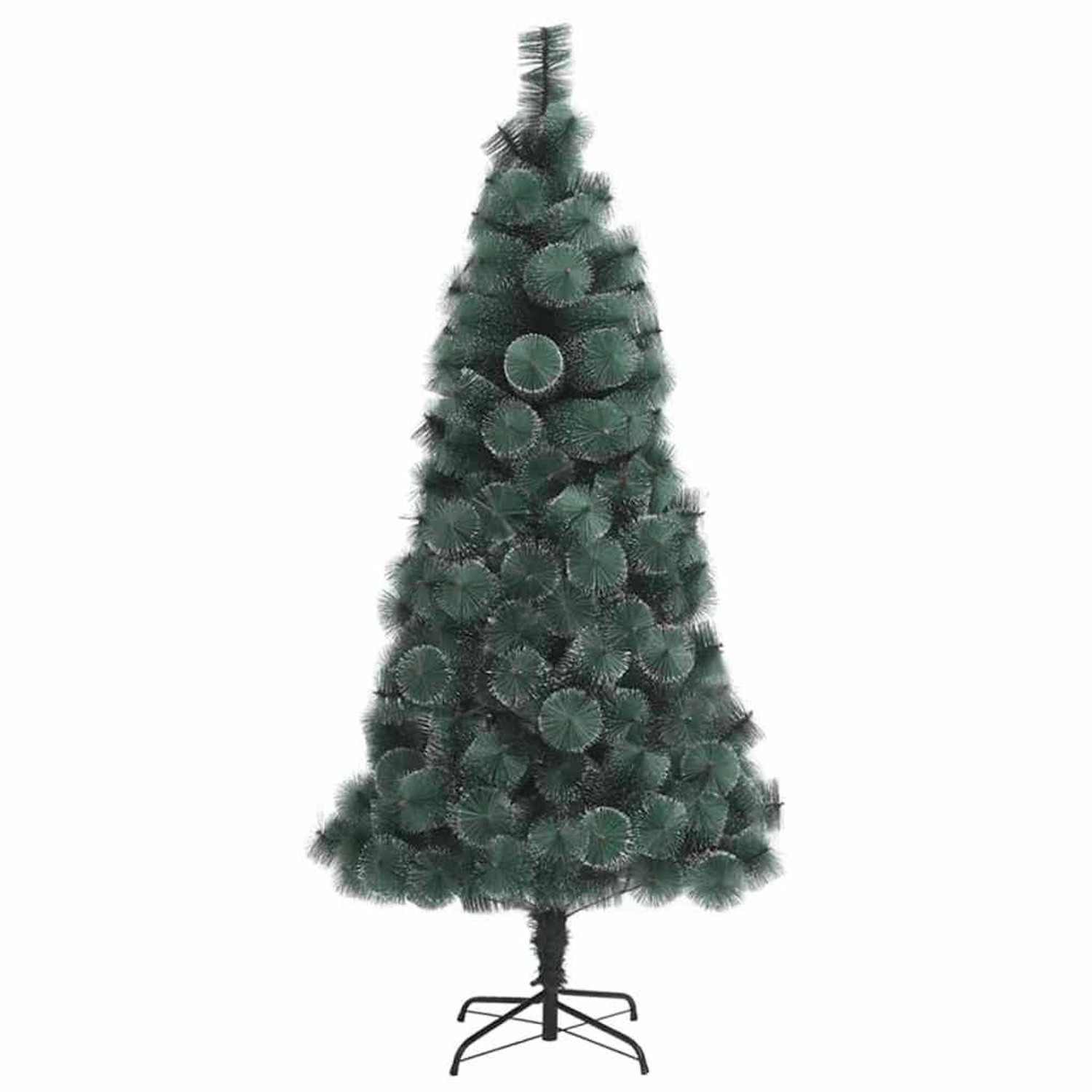 vidaXL Künstlicher Vorbeleuchteter Weihnachtsbaum Grün 180 cm PET 3396162