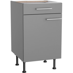 Optifit Unterschrank Mats825 in Basaltgrau, 50 cm breit, mit Schublade und Tür. Küchenunterschrank für Stauraum.