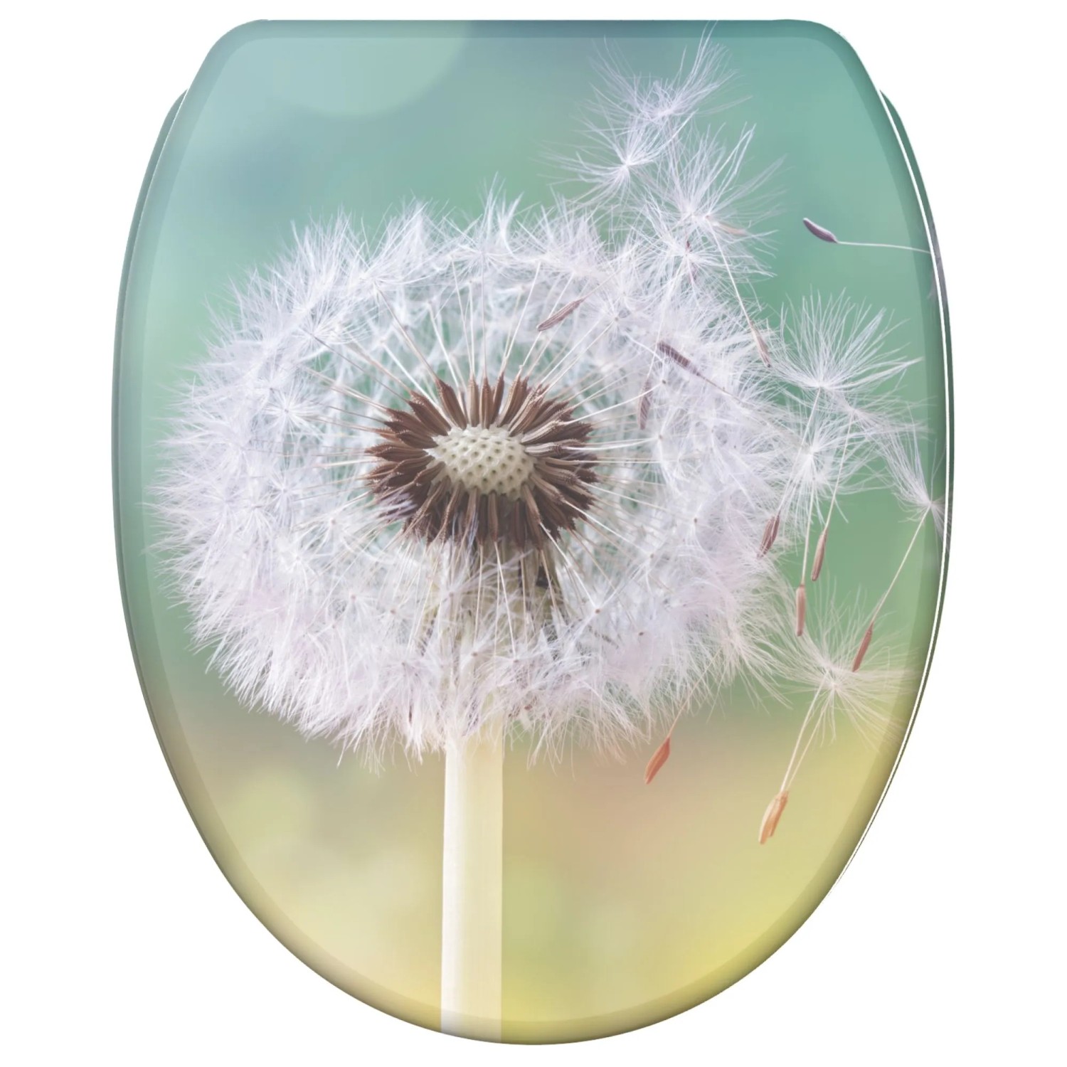 SANILO WC Sitz mit Absenkautomatik Top Fix Pusteblume